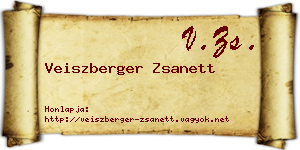 Veiszberger Zsanett névjegykártya